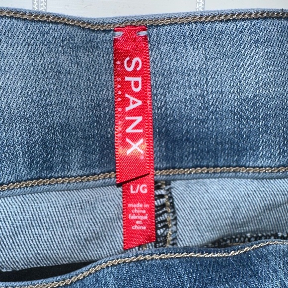 SPANX Blue Skinny Jeans with Distressed Details - Picture 4 of 4